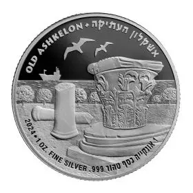 Old Ashkelon - 1 oz 999/Silver Bullion, 38.7 mm, "Ancient Cities of The Holy land" Bullion Series