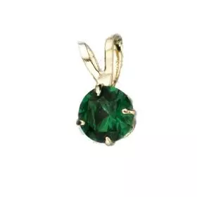 9k Gold Emerald Zircon Pendant - May Birthstone