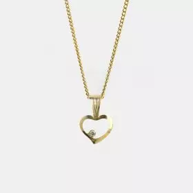 9K Gold Zircon Heart Shape Necklace
