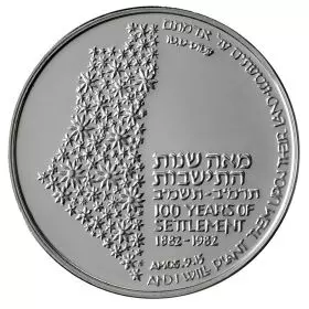 100 Years of Settlements - 34.0 mm, 22 g, Silver/935 Medal