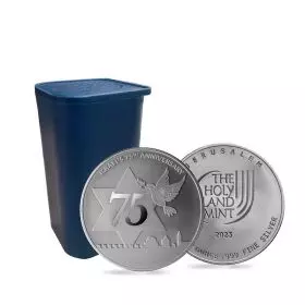 25 x 1 oz Silver Bullion - Dove of Peace Israel 75th Anniversary Edition 2023 in Tube
