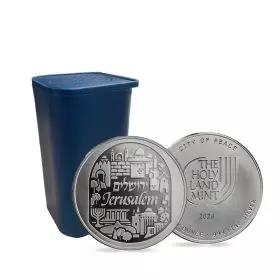 1 أونصة من الفضة النقية 999. القدس 2024 (عبوة من 25 وحدة) - Holy Land Mint