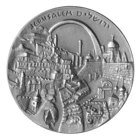 Jerusalem and Paris - 50.0 mm, 60 g, Silver999 Medal