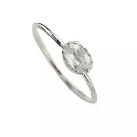 925 Silver White Topaz Crown Ring - April Birthstone