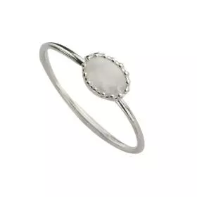 925 Silver Moonstone Crown Ring - June Birthstone