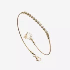 14K Gold cable Bracelet with Diamonds 0.225ct