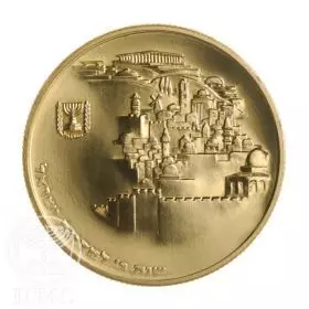 Commemorative Coin, Jerusalem, Proof Gold, 33 mm, 25 gr - Obverse