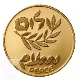Commemorative Coin, Israel Egypt peace treaty, Gold 900, Proof, 30 mm, 17.28 gr