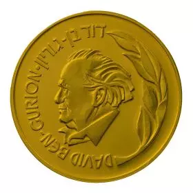 David Ben-Gurion - "Israel Prime Ministers" Series - Gold/750, 24mm, 10.36 g Proof Medal