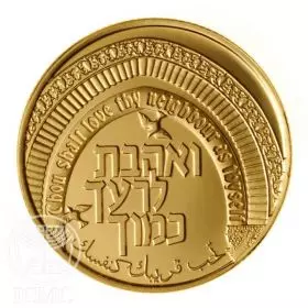 Commemorative Coin, Love thy Neighbor as Thyself, Proof Gold, 30 mm, 16.96 gr - Obverse