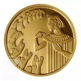 מטבע זיכרון, יוסף ואחיו, זהב קשוט, 30 מ"מ, 16.96 גרם - צד הנושא