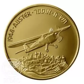 State Medal, Auster, Airplanes that Made History, Gold 585, 30.5 mm, 17 gr - Obverse