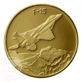 State Medal, F-15, Airplanes that Made History, Gold 585, 30.5 mm, 17 gr - Obverse