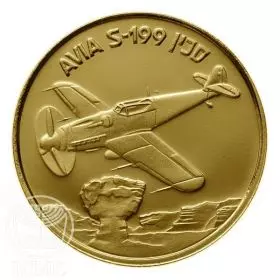 State Medal, Avia, Airplanes that Made History, Gold 585, 30.5 mm, 17 gr - Obverse