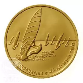 Commemorative Coin, Windsurfing, Gold 917 , Proof, 30 mm, 16.96 g - Obverse
