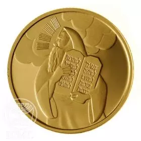 Commemorative Coin, Moses and the Ten Commandments, Proof Gold, 30 mm, 16.96 gr - Obverse