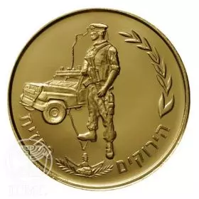 State Medal, Border Guard, IDF Fighting Units, Gold 585, 30.5 mm, 17 gr - Obverse