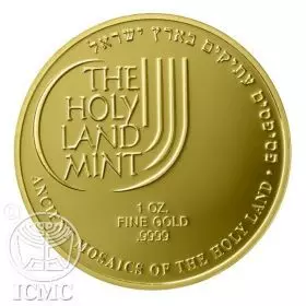 Holy Land Ancient Mosaics - Lion, Gold 9999, 38.7 mm, 1 oz. - Reverse