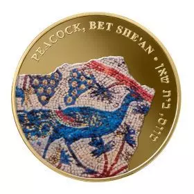Peacock, Holy Land Ancient Mosaics, 1 oz. Gold 9999 - Obverse