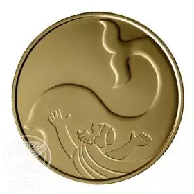 Gedenkmünze, Jona im Wal, Proof Gold, 30 mm, 16.96 g - Vorderseite