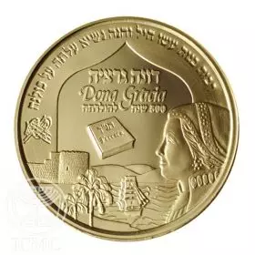State Medal, Dona Gracia, Jewish Sages, Gold 585, 30.5 mm, 17 gr - Obverse