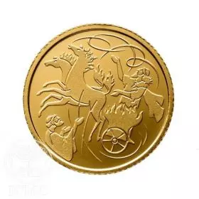 Commemorative Coin, Elijah in the Whirlwind, Prooflike Gold, 13.92 mm, 1.24 gr - Obverse