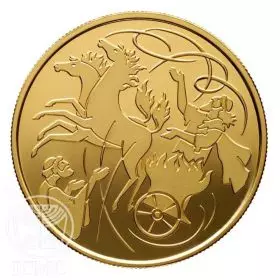 Commemorative Coin, Elijah in the Whirlwind, Proof Gold, 30 mm, 16.96 gr - Obverse