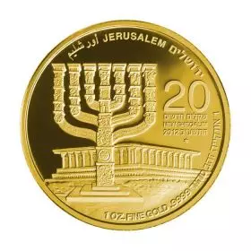 Die Menora - 1 Unze 9999/Goldmünze, 32 mm, "Jerusalem von Gold" Bullion-Serie