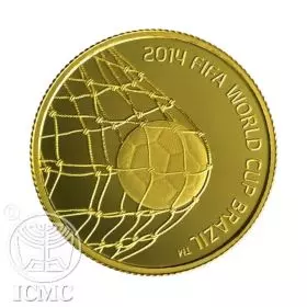 Commemorative Coin, 2014 FIFA World Cup Brazil, Proof Gold, 27 mm, 7.77 gr - Obverse
