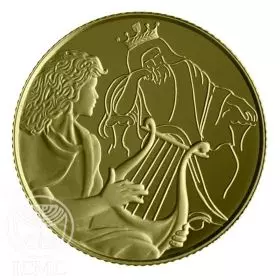 Commemorative Coin, David Playing for Saul, Proof Gold, 30 mm, 16.96 gr - Obverse