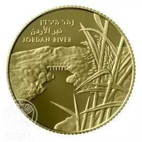 Commemorative Coin, Jordan River, Gold 916, Proof, 30 mm, 16.96 gr - Obverse