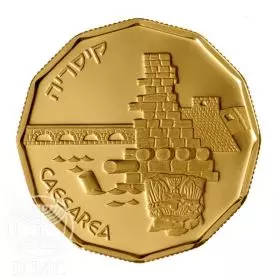 Commemorative Coin, Caesarea, Proof Gold, 22 mm, 8.63 gr - Obverse