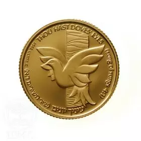Commemorative Coin, Dove and Cedar, Gold 900, Proof, 18 mm, 3.46 g - Obverse