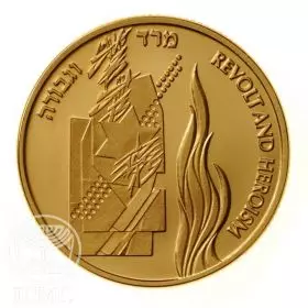 Commemorative Coin, Revolt and Heroism, Proof Gold, 30 mm, 17.28 gr - Obverse