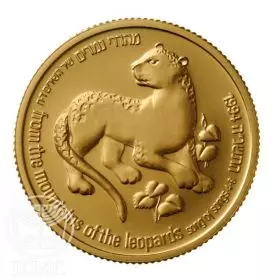 Commemorative Coin, Leopard and Palm Tree, Proof Gold, 22 mm, 8.63 gr - Obverse