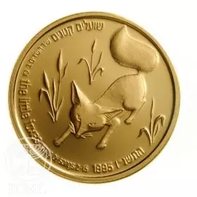 Commemorative Coin, Fox and Vineyard, Gold 900, Proof, 22 mm, 8.63 g - Obverse