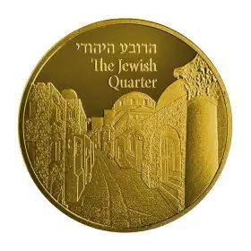 Das jüdische Viertel - 1 Unze 9999/Goldmünze (Bullion), 32 mm, "Ansichten von Jerusalem" Bullion-Serie