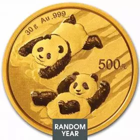 30 grams Gold Coin - Panda Random Year