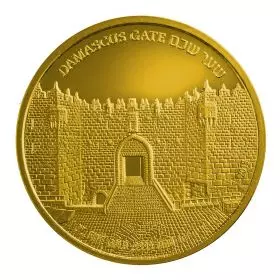 بوابة دمشق - 1 اونصة بوليون ذهب 9999، 32 مم، سلسلة البوليون "بوابات القدس"