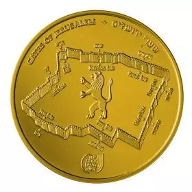 Damaskustor, Tore von Jerusalem, 1 Unze Goldmünze (Bullion) 32 mm
