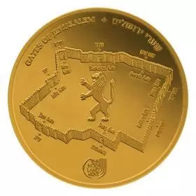 Misttor - Tore von Jerusalem, 1 Unze. Goldmünze (Bullion), 32 mm