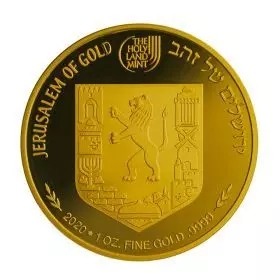 Die Klagemauer, Ansichten von Jerusalem, 1 Unze Goldmünze (Bullion) 32 mm
