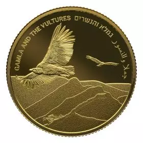 Commemorative Coin, Gamla And The Vultures, Gold 916, Proof, 30 mm, 16.96 g - Reverse