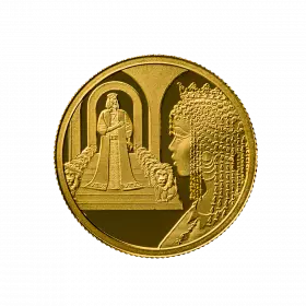 King Solomon and The Queen Of Sheba - 1.244 g 9999/Gold Coin, 13.92 mm "Biblical Art" Series