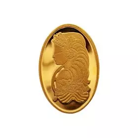Investible Gold - Gold Bar, Lady Fortuna, 1 oz, PAMP - Tamper Evident Packaging - Obverse