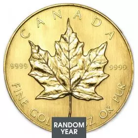 1 oz Gold Coin - Canadian Maple Leaf 50 Dollars Random year