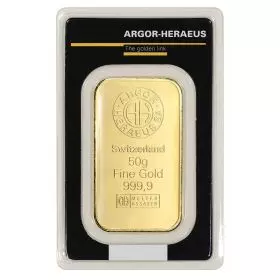 50 grams Gold Bar - Argor-Heraeus