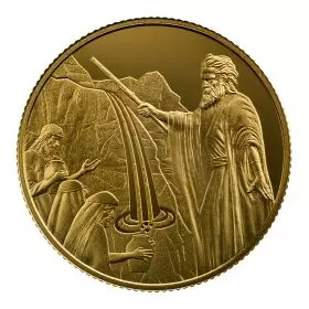 Moses And The Rock - 16.96g 917/Gold Coin, 30 mm "Biblical Art" Series