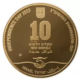 Abraham Accords - Israel's Independence Day Commemorative Coin - 16.96 g 917/Gold Coin, 30 mm