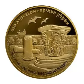 Old Ashkelon, Ancient Cities Of The Holy Land, 1 oz Gold Bullion 32 mm